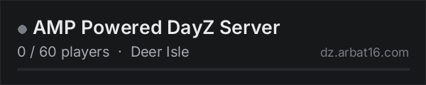 AMP Powered DayZ Server on the AR16 DayZ server list