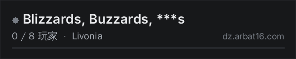 AR16 DayZ 服务器列表中的 Blizzards, Buzzards, ***s