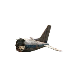 StaticObj_Hotel_Damaged_Airplane_Back