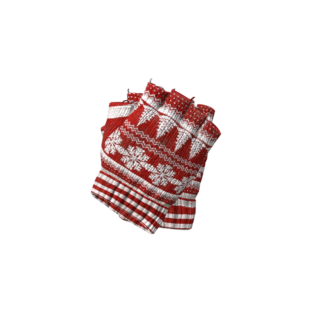 Перчатки без пальцев (WoolGlovesFingerless_ChristmasRed), DayZ